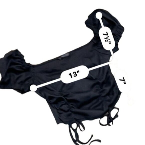 (6 for $25)Shein Puff Sleeve Ruched Off the Shoulder Blouse size‎ XS - Picture 6 of 6